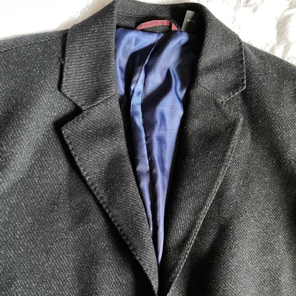 Pronto Uomo Long Wool Blend Blazer Coat - Picture 2 of 12